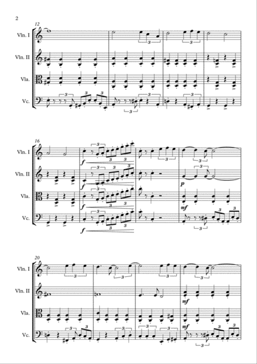 Isn't She Lovely String Quartet scores gallery preview page 2