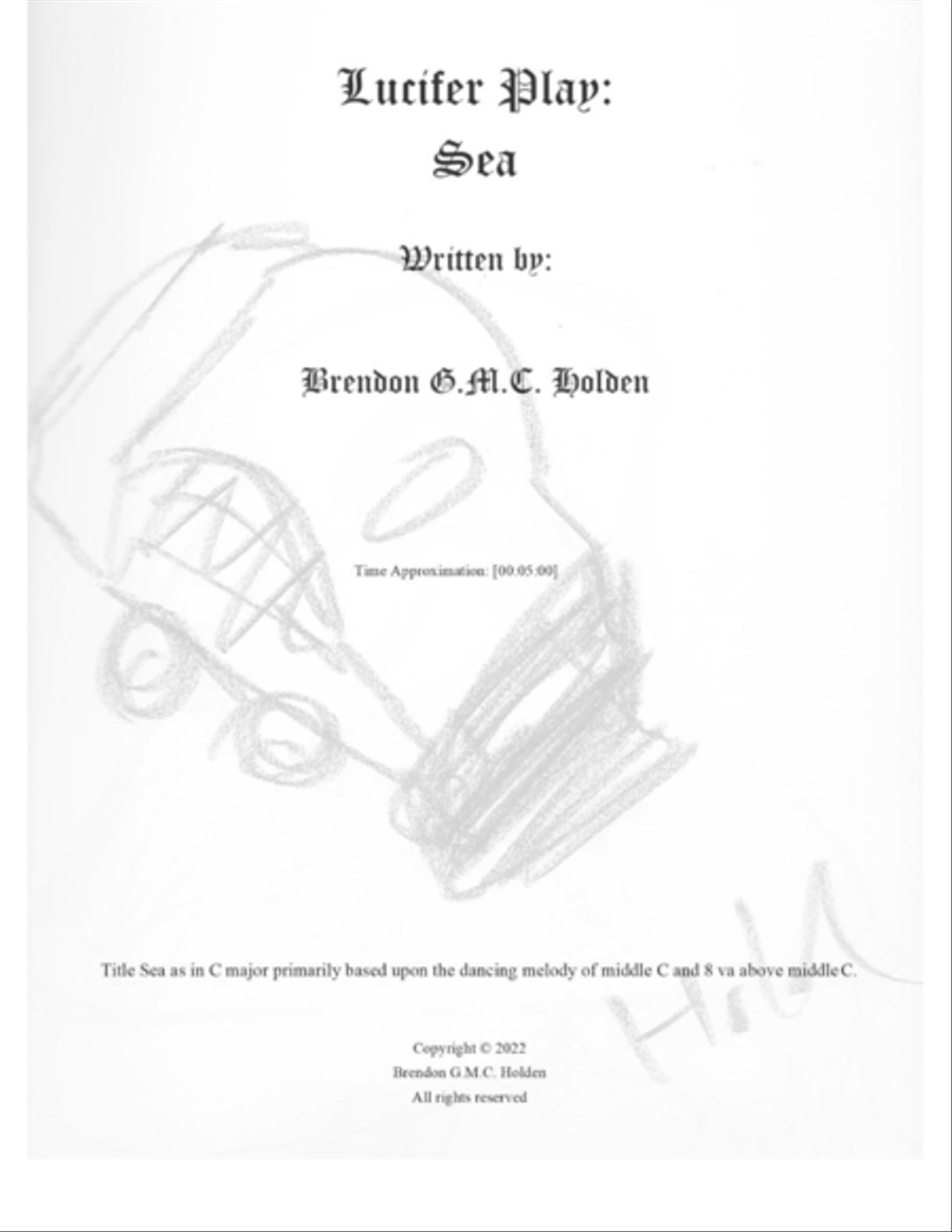 Lucifer Play: Sea Piano Solo scores gallery preview page 2