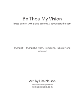 Be Thou My Vision - Brass Quintet with Piano Accompaniment
