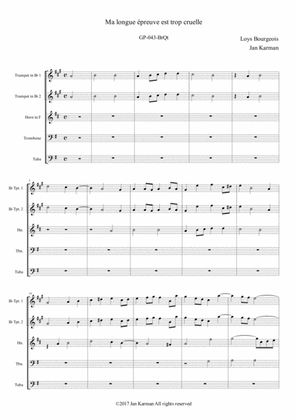 Fugue on Genevan Psalter #43 for Brass Quintet