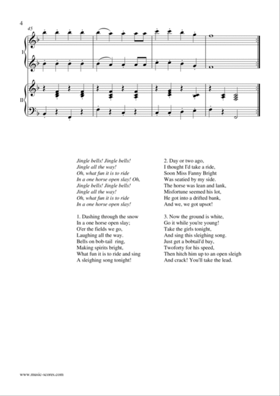 Jingle Bells - Xmas Piano Duet image number null