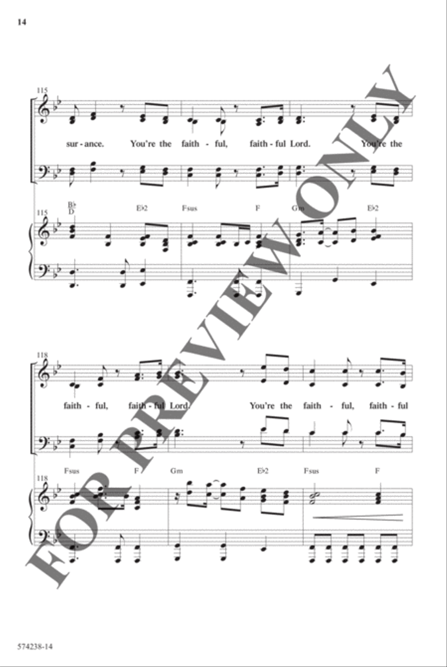 God's Faithfulness Medley - Anthem Choir scores gallery preview page 13