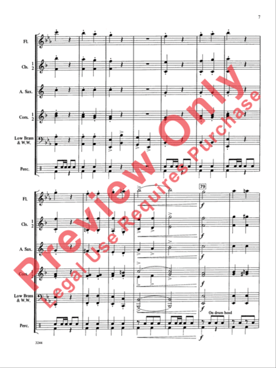 Prime-Time March Prime-Time March Concert Band scores gallery preview page 8