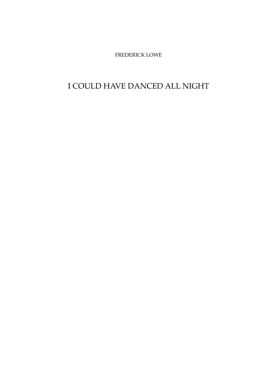 I Could Have Danced All Night (from My Fair Lady) Concert Band scores gallery preview page 1