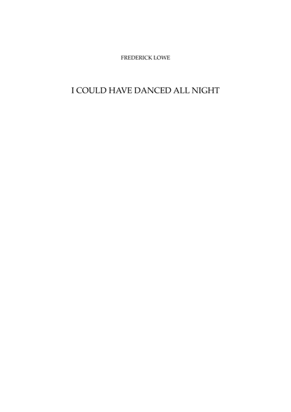 I Could Have Danced All Night (from My Fair Lady) image number null