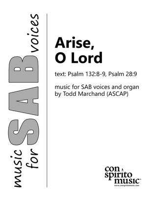Book cover for Arise, O Lord (Ascension anthem) — SAB voices, organ