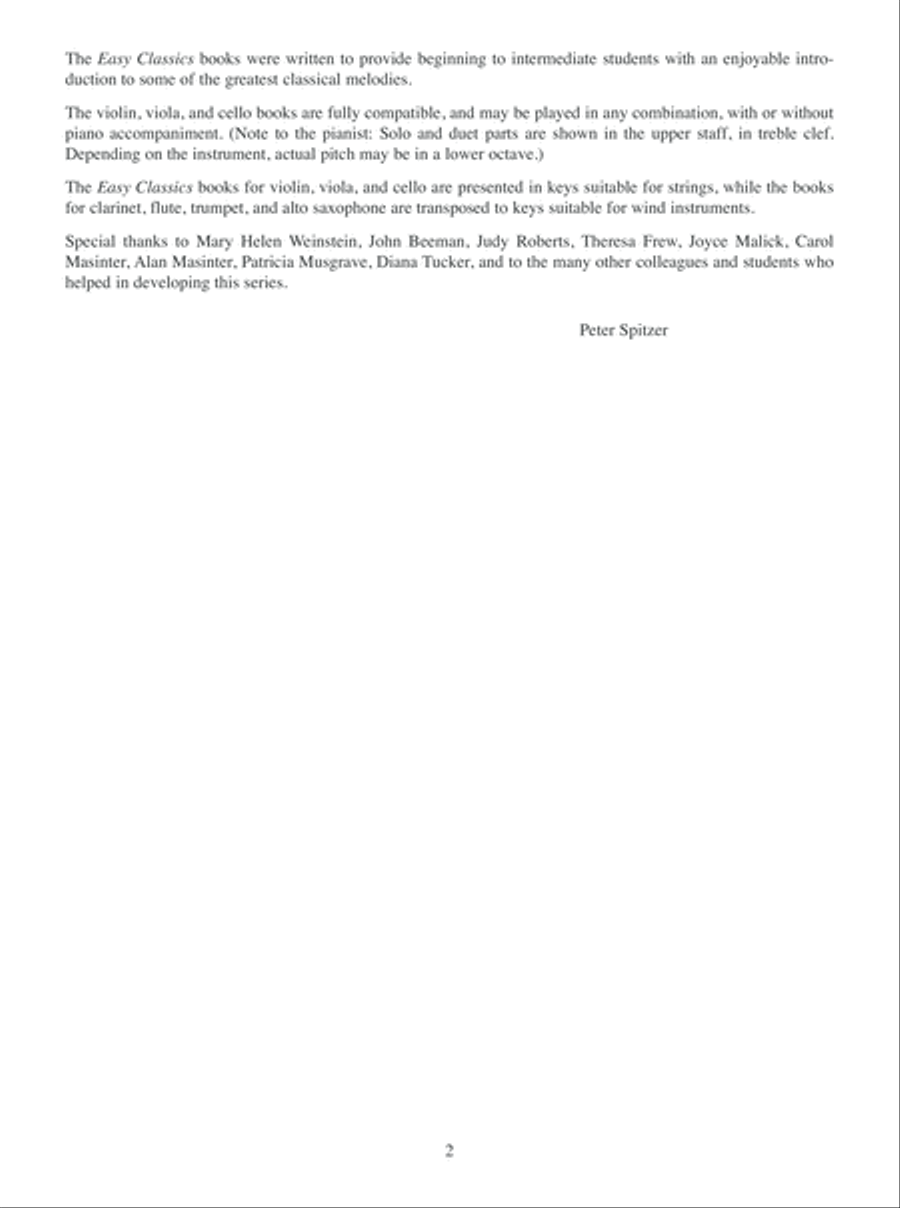 Easy Classics for Cello Cello scores gallery preview page 3