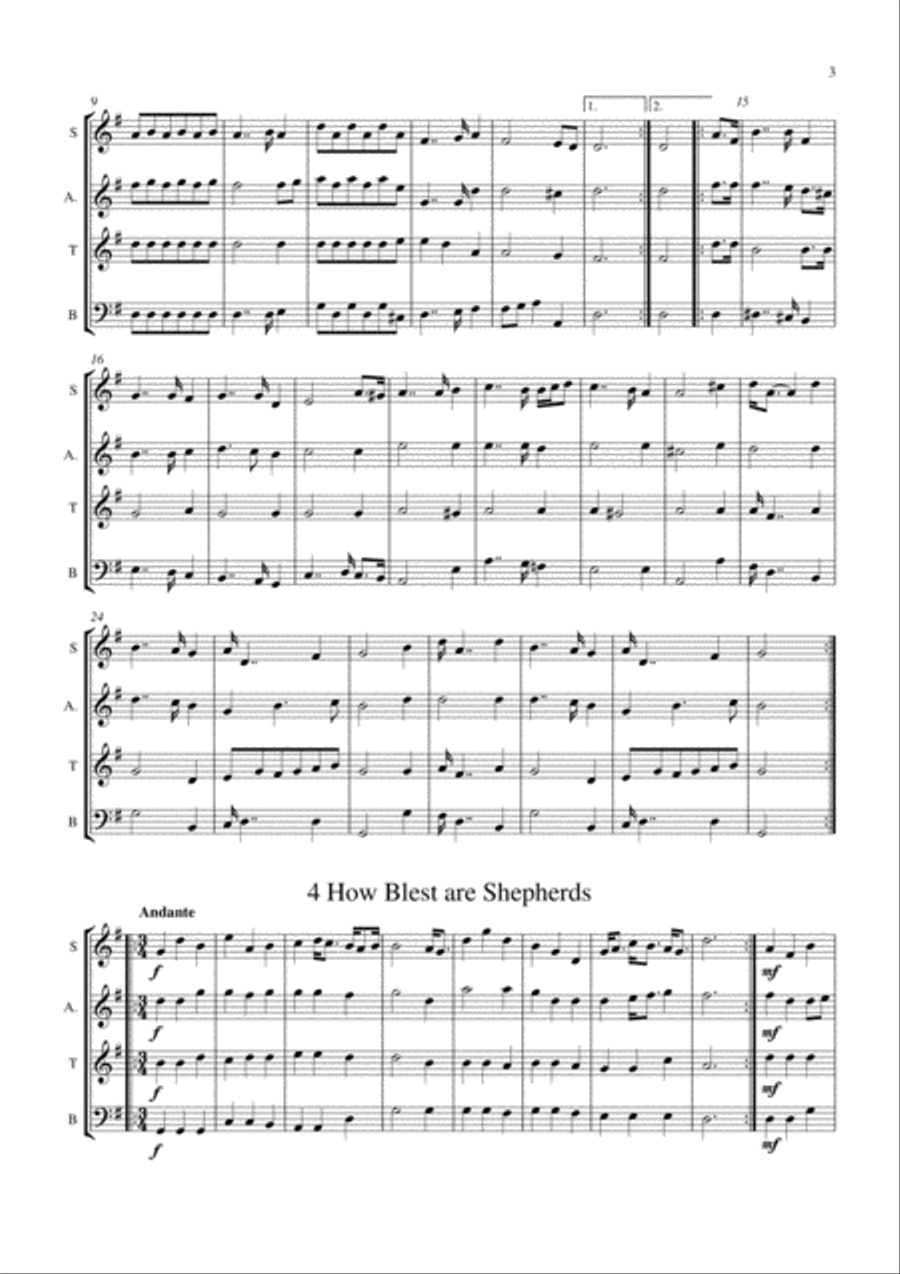 Music from 'King Arthur' by Henry Purcell. Small Ensemble scores gallery preview page 3