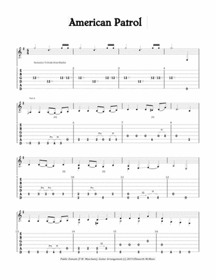 American Patrol march (For Fingerstyle Guitar Tuned Drop D)