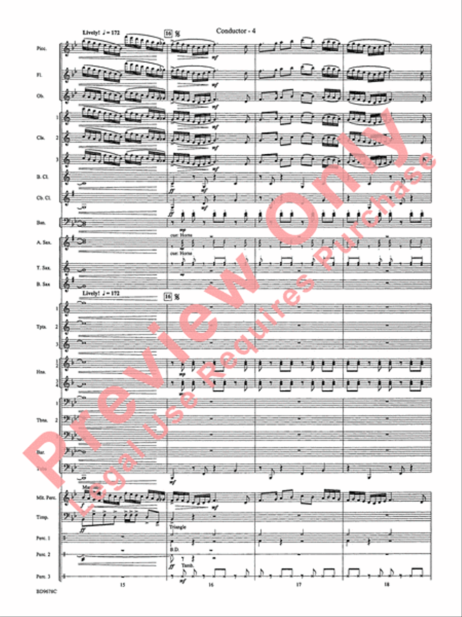 Through the Vulcan's Eye Concert Band scores gallery preview page 7
