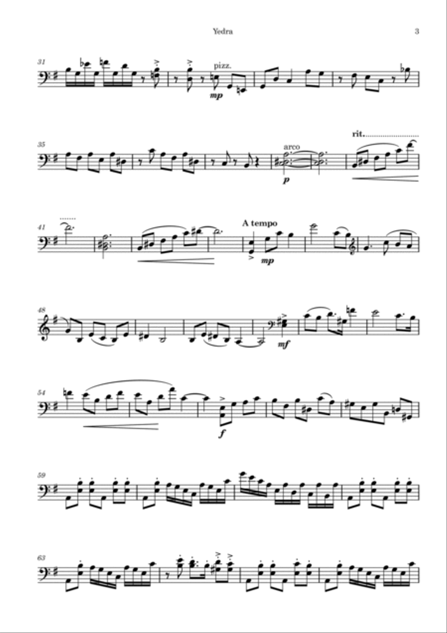 Yedra Cello Solo scores gallery preview page 3