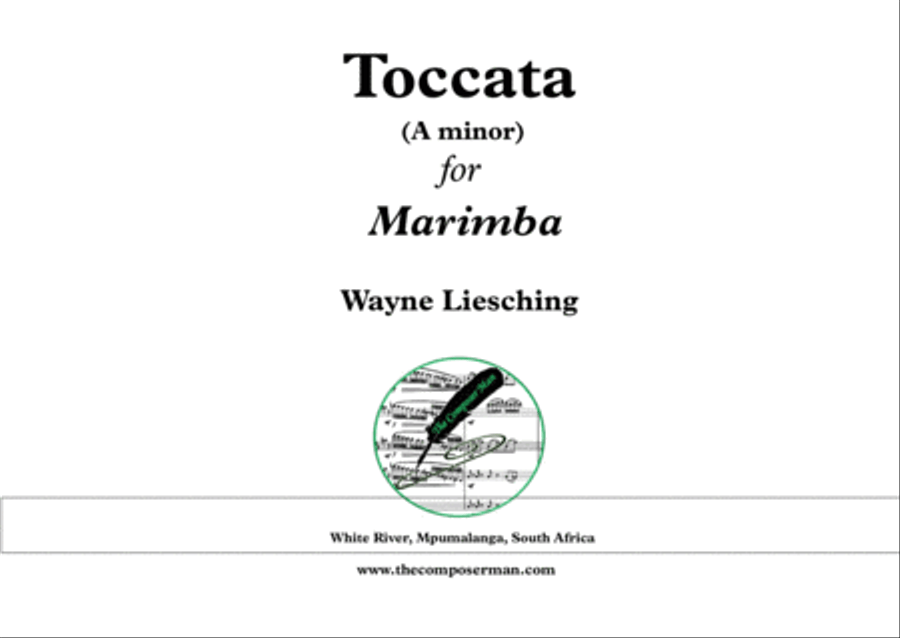 Toccata for Marimba in A minor Percussion Ensemble scores gallery preview page 1