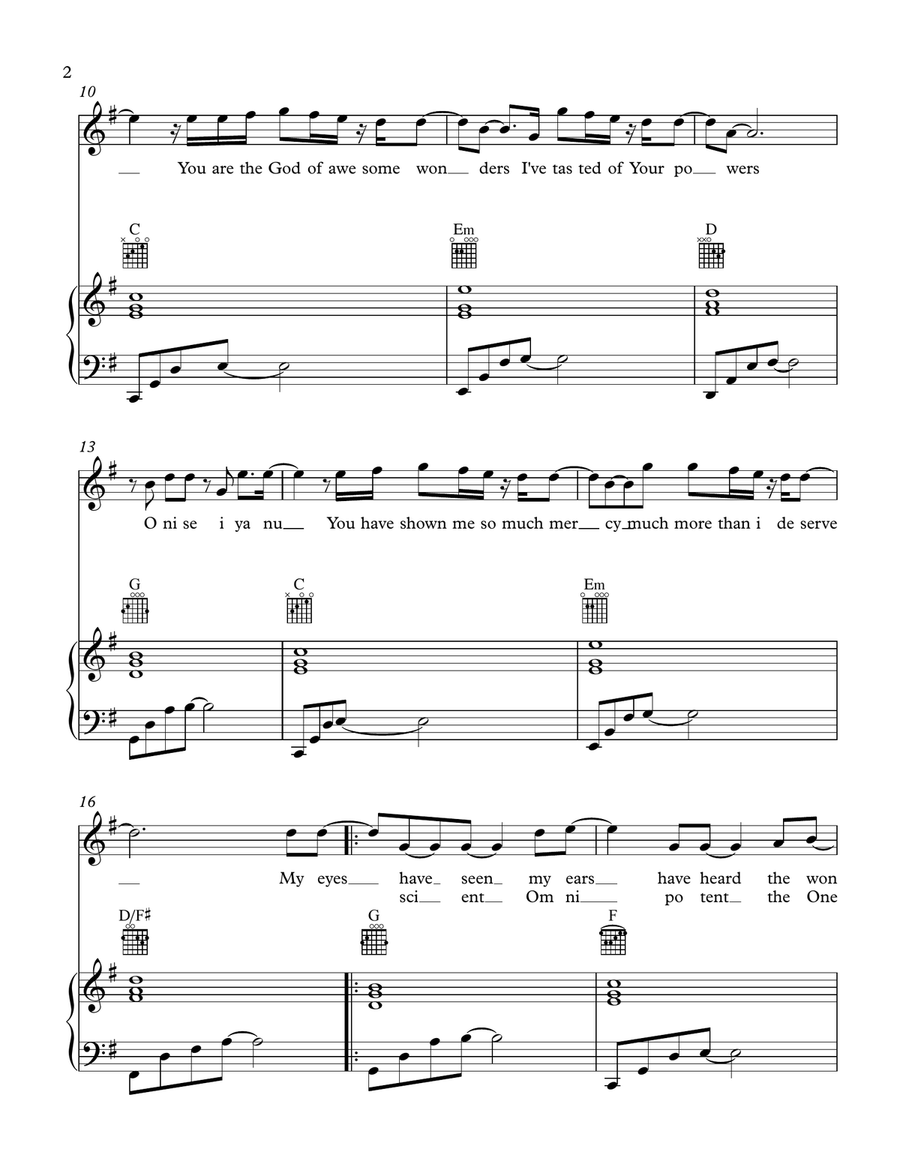 Onise Iyanu Onise Iyanu Piano, Vocal scores gallery preview page 2