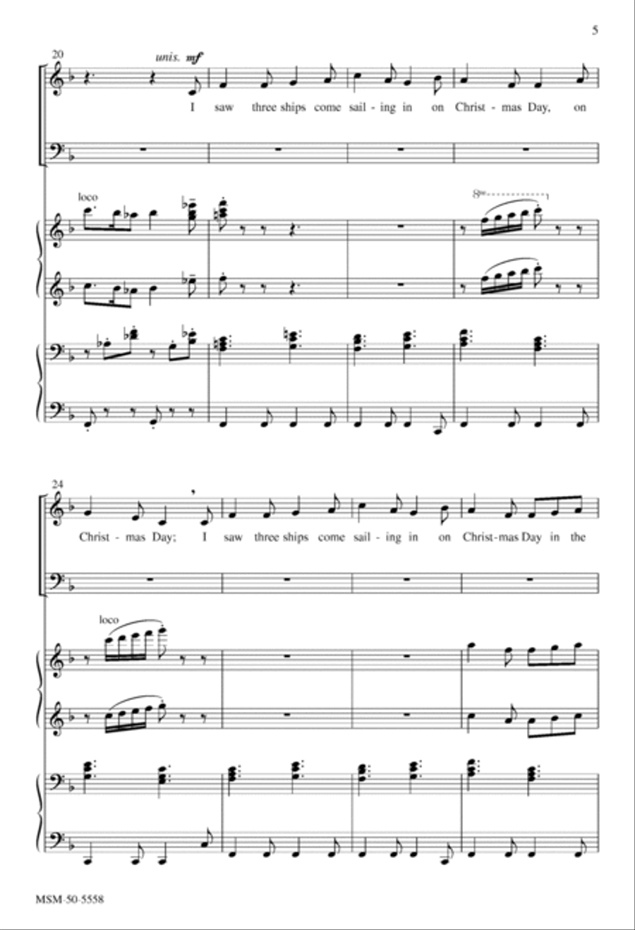 I Saw Three Ships Divisi scores gallery preview page 5
