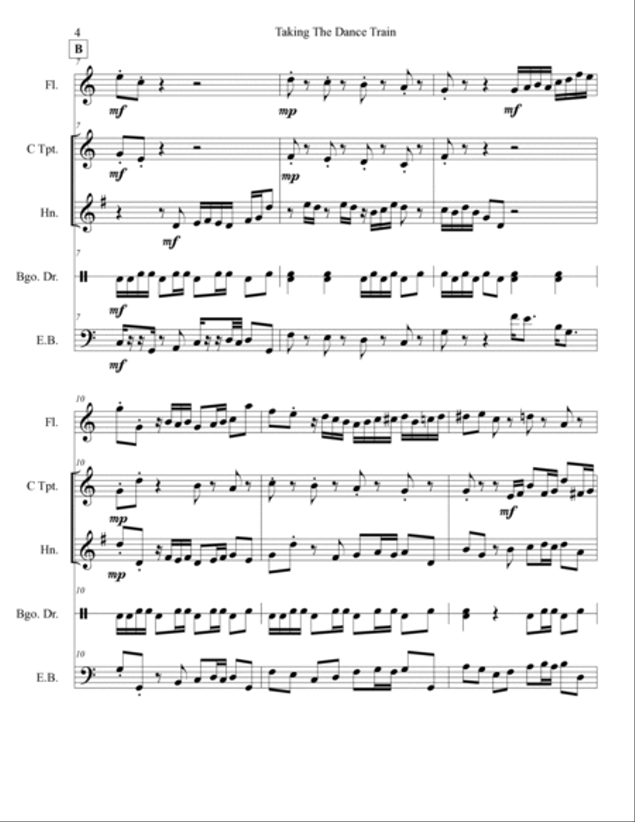 Taking The Dance Train Chamber Music scores gallery preview page 5