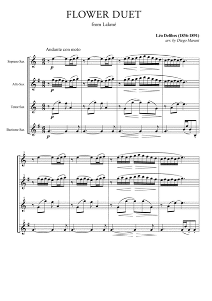 Flower Duet for Saxophone Quartet image number null