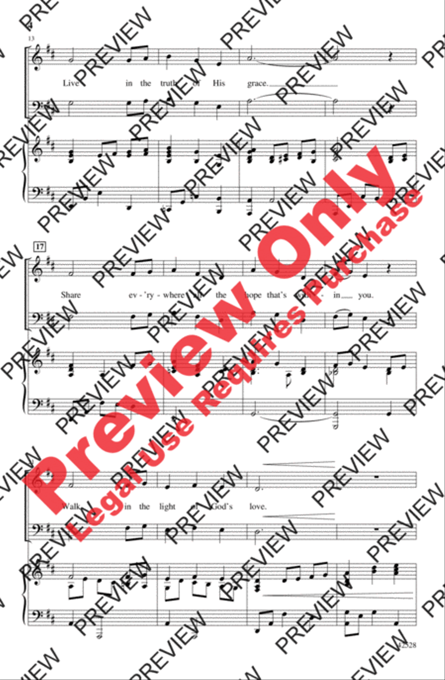 Walk in the Light Walk in the Light 4-Part scores gallery preview page 4