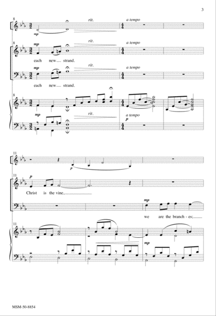 Christ Is the Vine 3-Part scores gallery preview page 3