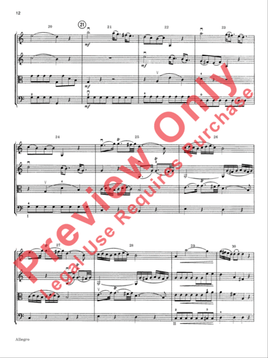 Mozart String Quartets String Quartet scores gallery preview page 13