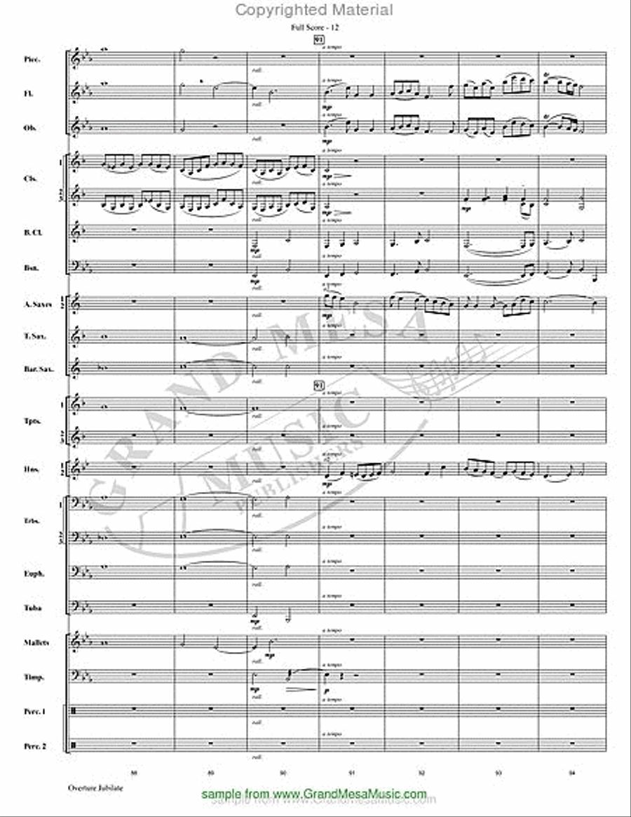 Overture Jubilate Concert Band scores gallery preview page 13