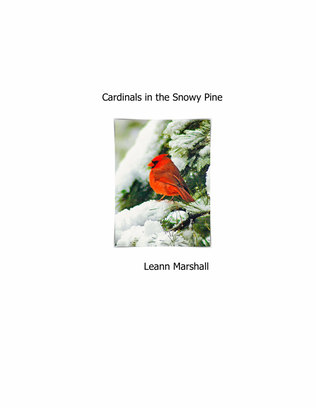 Cardinals in the Snowy Pine