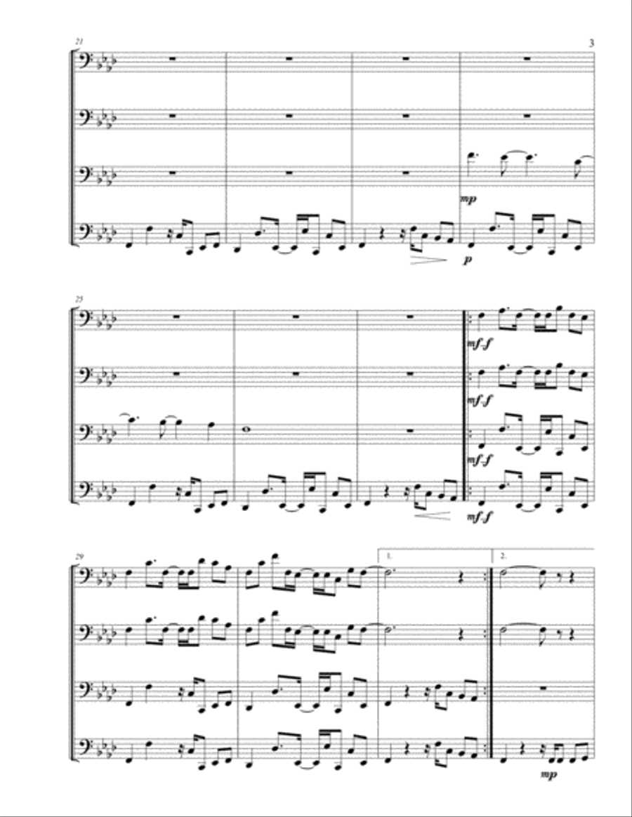 Axel F Woodwind Quartet scores gallery preview page 3