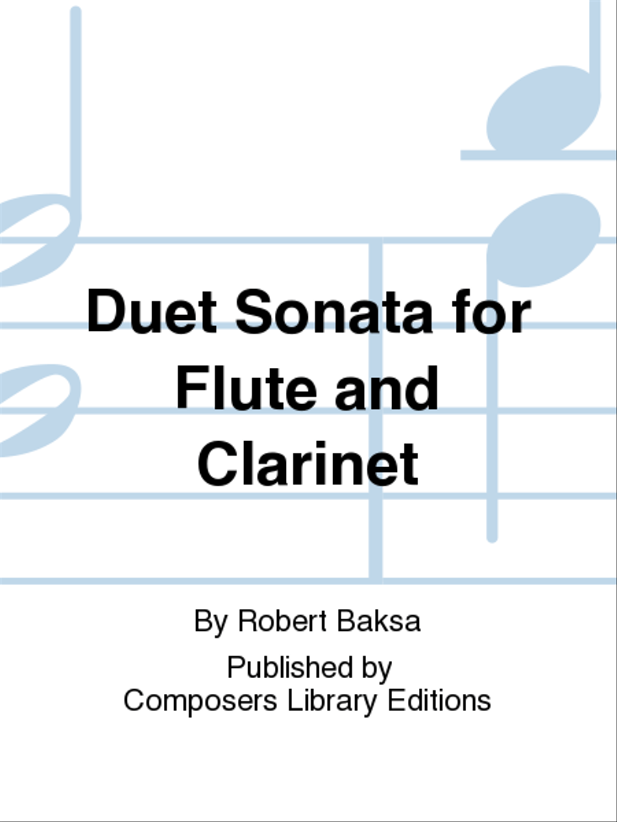 Duet Sonata for Flute and Clarinet Woodwind Duet scores gallery preview page 1