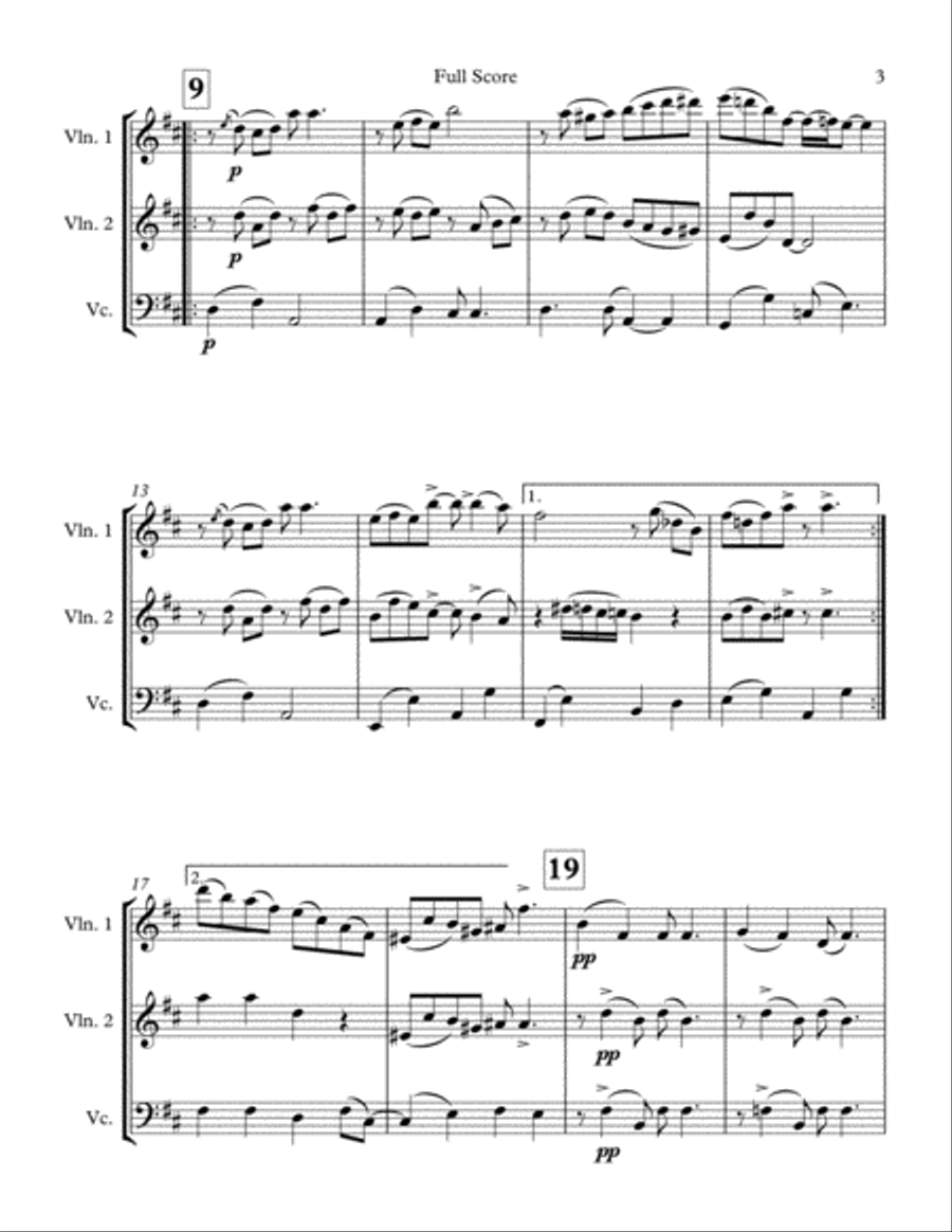 Ain't Misbehavin' String Trio scores gallery preview page 3