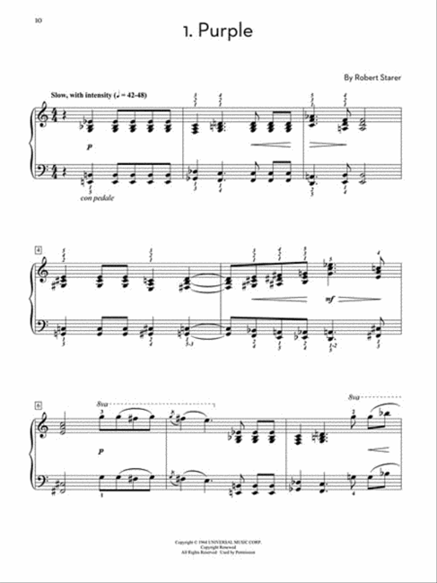 Robert Starer – Sketches in Color Piano Solo scores gallery preview page 5