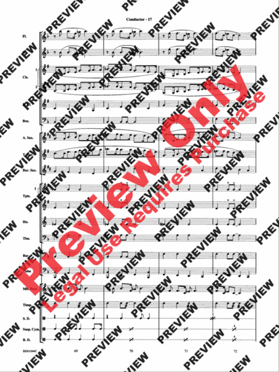 Clarinet Boogie Concert Band scores gallery preview page 19