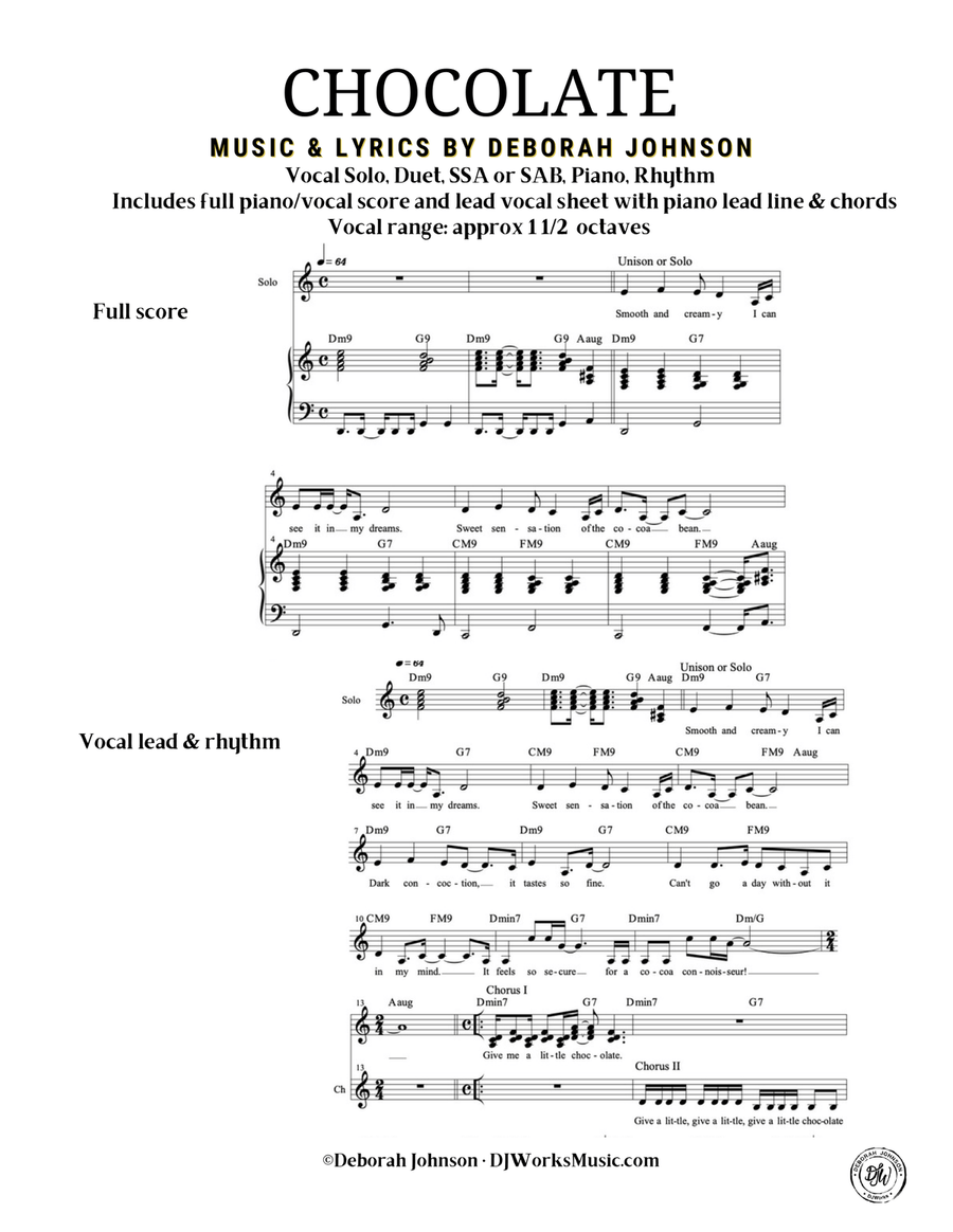 Chocolate 3-Part scores gallery preview page 2