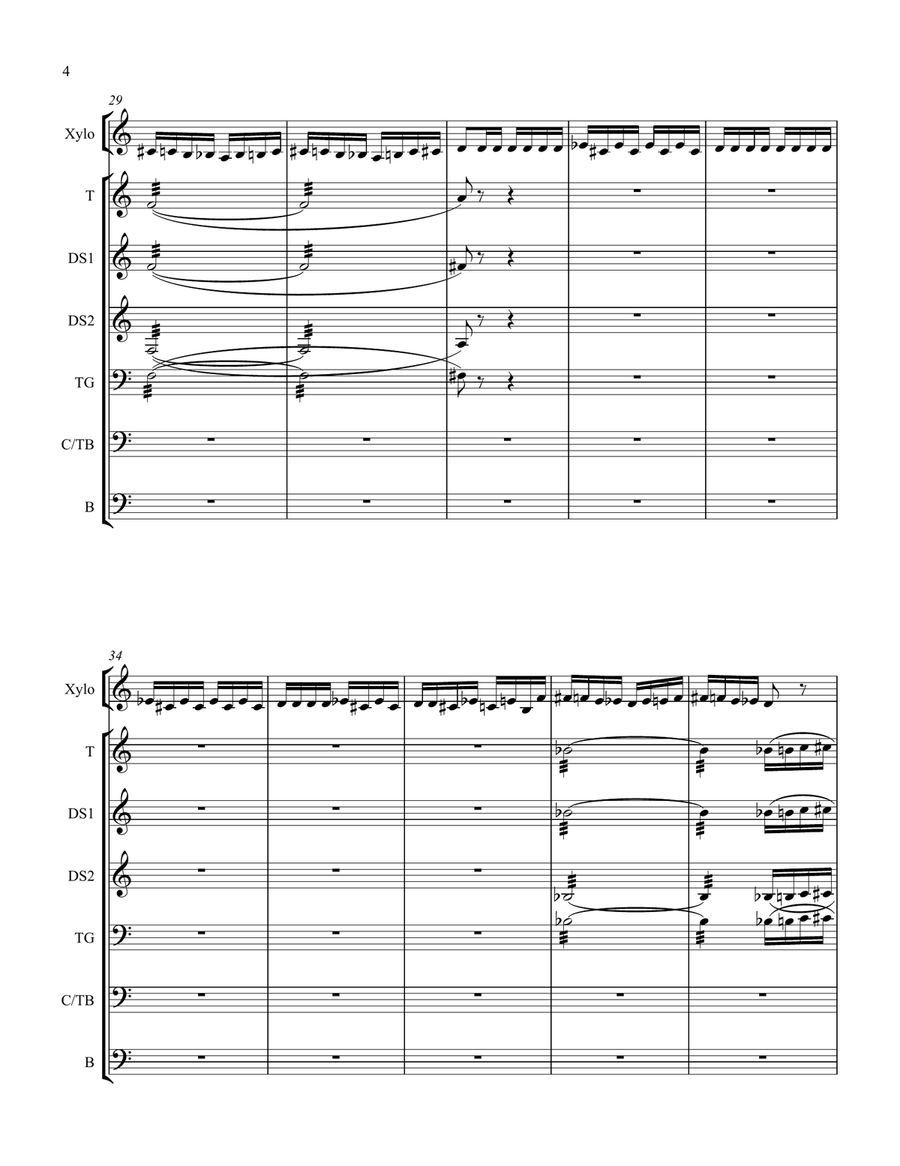 Flight of the Bumblebee for Xylophone and Steel Band Steel Drum Band scores gallery preview page 4