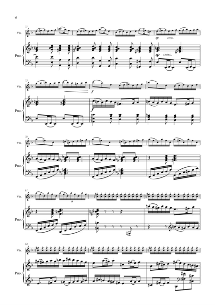 Introduction and Fugue in d-minor (violin and piano) Small Ensemble scores gallery preview page 6