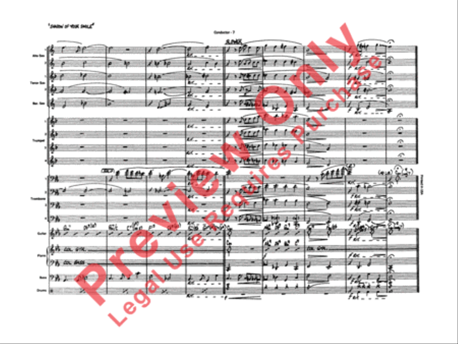The Shadow of Your Smile (from The Sandpiper) Jazz Ensemble scores gallery preview page 9
