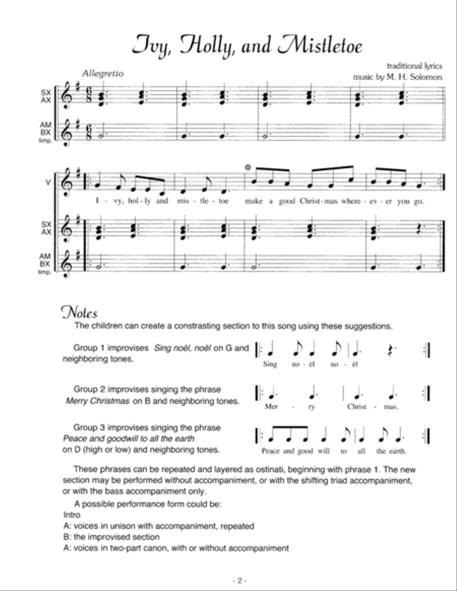 The Little Christmas Book Unison Choir scores gallery preview page 4