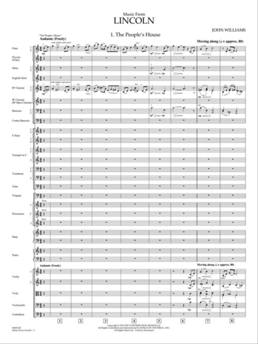 Music from Lincoln Full Orchestra scores gallery preview page 3