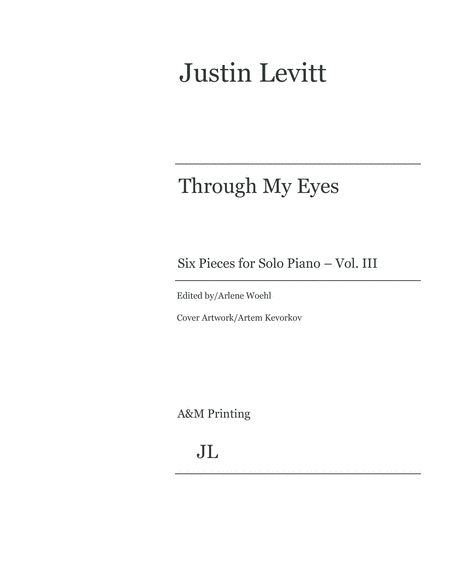 Justin Levitt Piano Solos - Through My Eyes (Vol. III) image number null