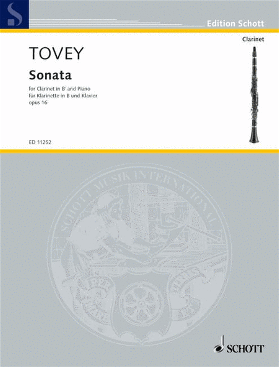 Tovey Sonata Op16 Clar Pft B-Flat Clarinet scores gallery preview page 1