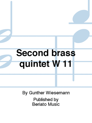 Book cover for Second brass quintet W 11