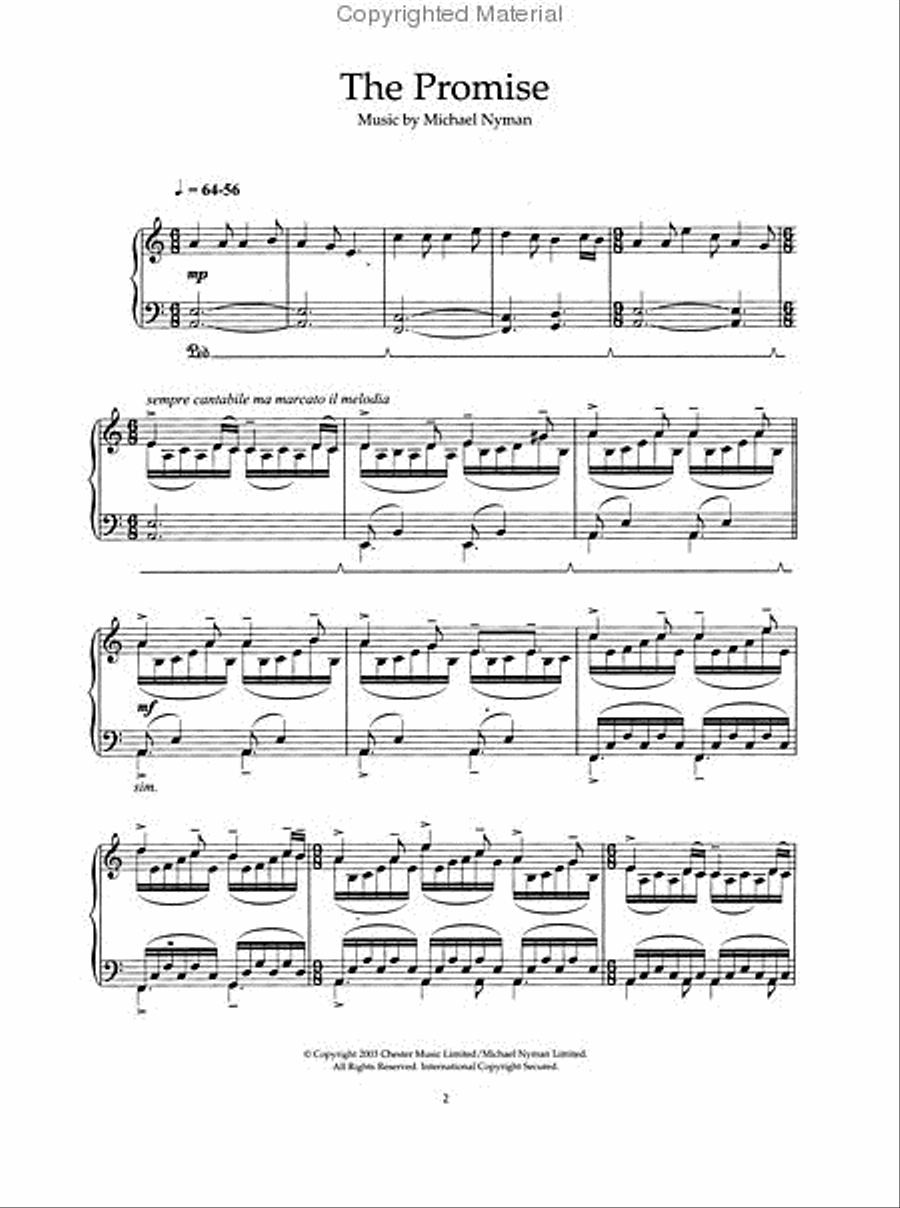 The Promise Piano Solo scores gallery preview page 2