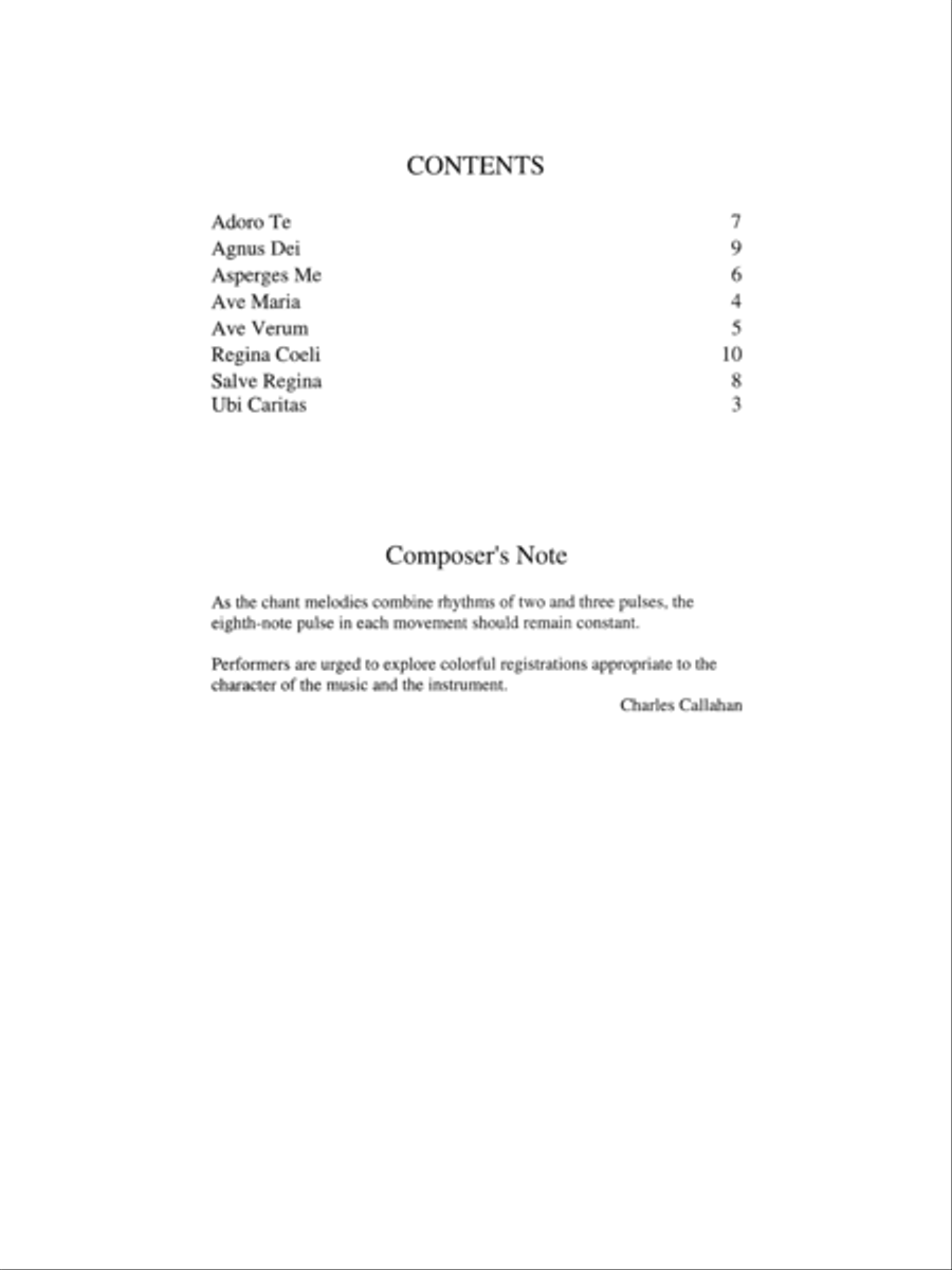 Chant-Based Hymns for Manuals Organ scores gallery preview page 1