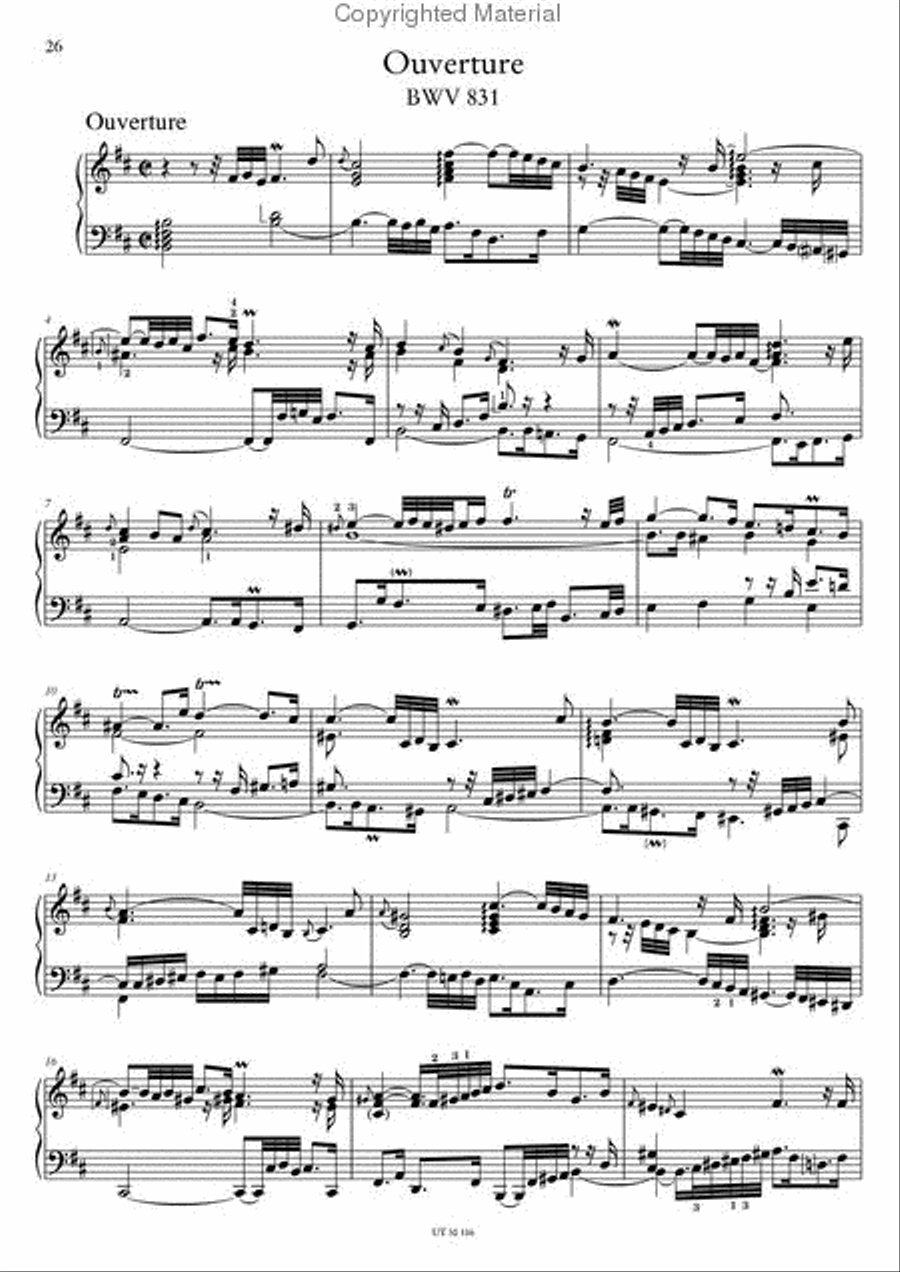 French Overture, BWV 831/831a Chamber Music scores gallery preview page 3