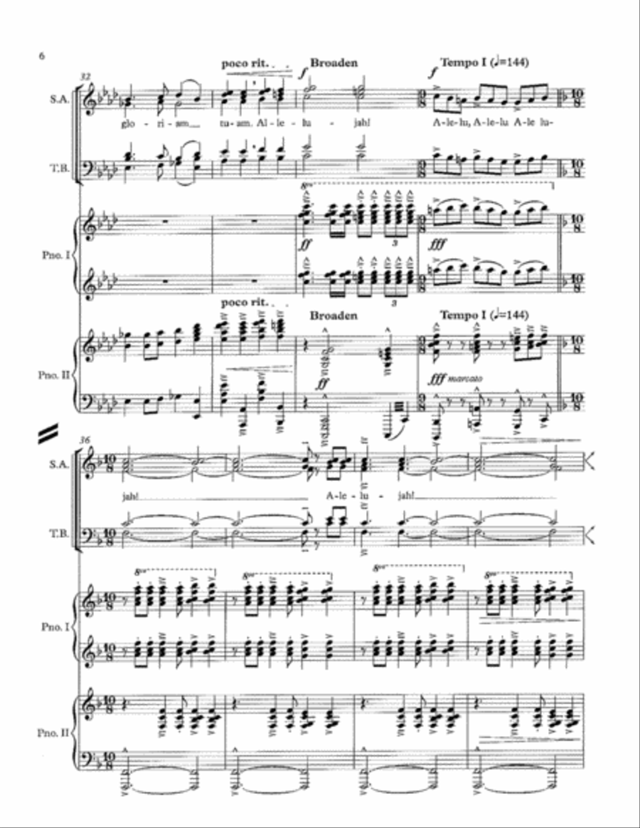 Cantate Domino (SATB) Cantate Domino (SATB) 4-Part scores gallery preview page 6