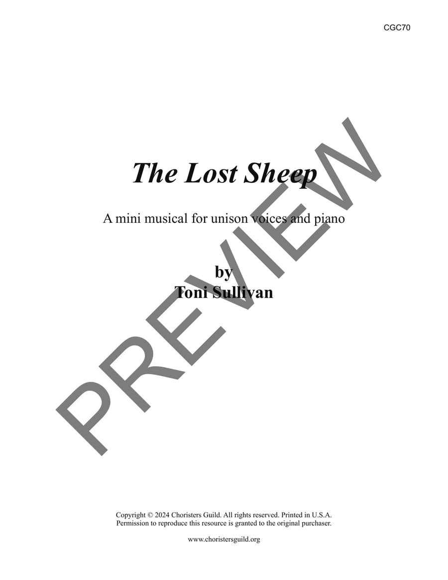 The Lost Sheep (A Mini Musical for Unison Voices) Reproducible with MP3 Unison Choir scores gallery preview page 4