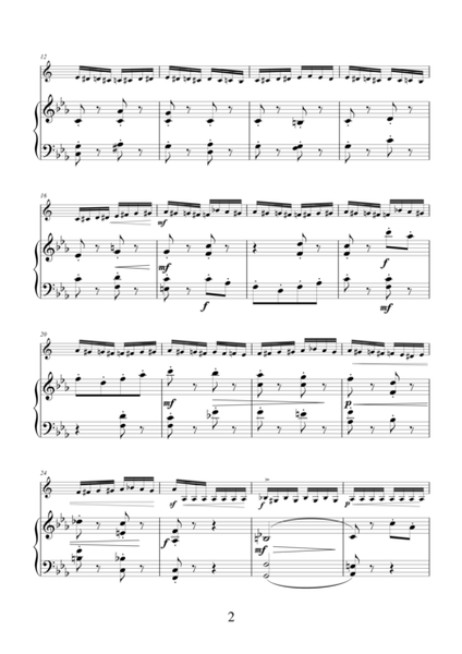 The Flight of the Bumblebee by Nikolai Rimsky-Korsakov, transcription for clarinet in Eb and piano