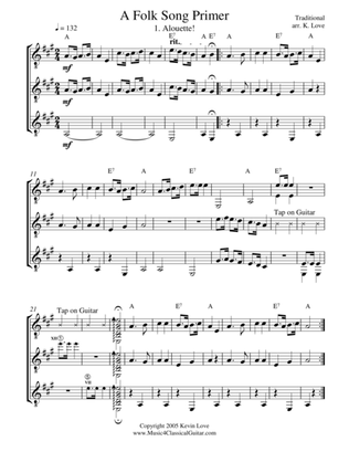 A Folk Song Primer (Guitar Trio) - Score and Parts
