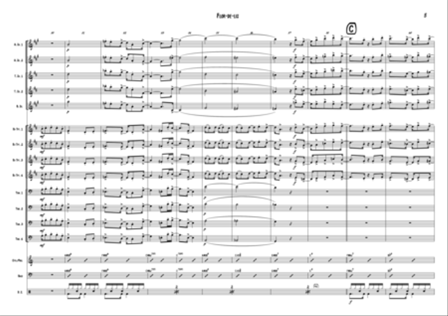 Flor De Lis (upside Down) Jazz Ensemble scores gallery preview page 6