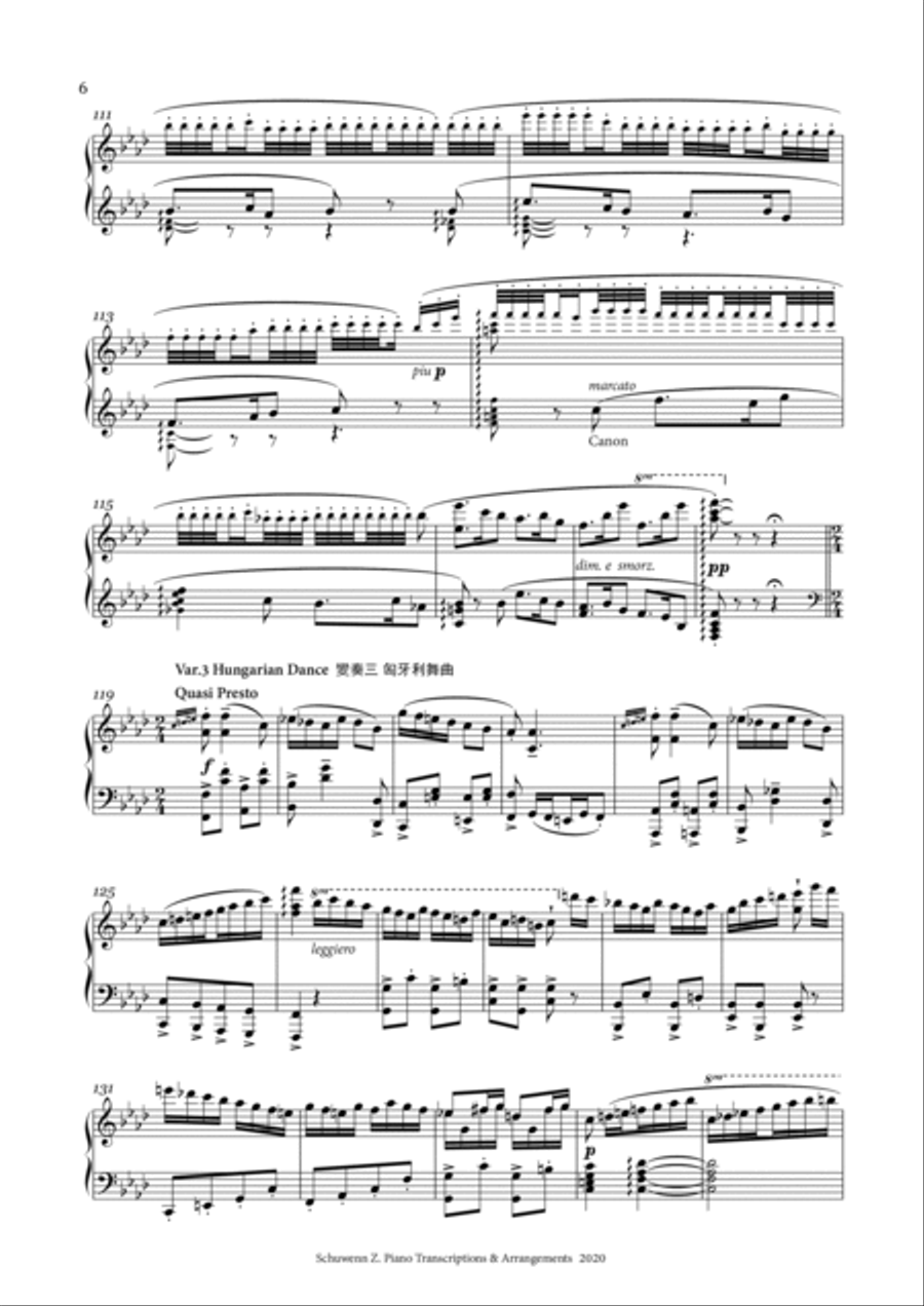 Variations on L'Internationale Piano Solo scores gallery preview page 6