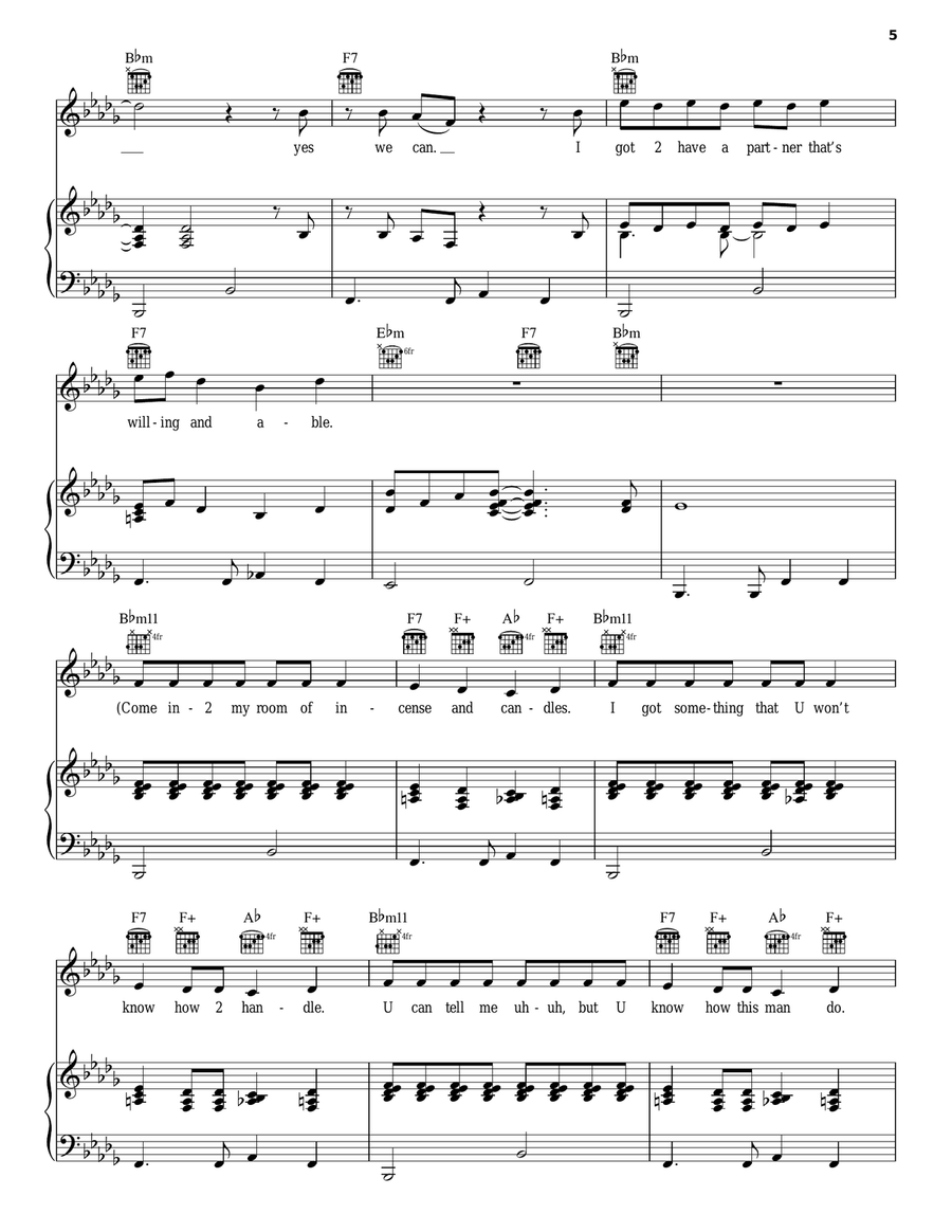 Incense And Candles Piano, Vocal, Guitar scores gallery preview page 5