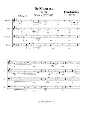 Ite Missa est - Choir SABrB a cappella